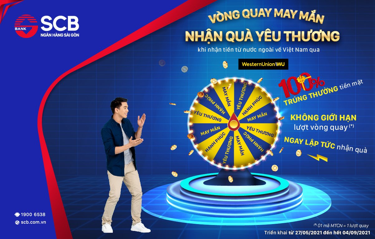 SCB triển khai chương trình ''vòng quay may mắn – nhận quà yêu thương''